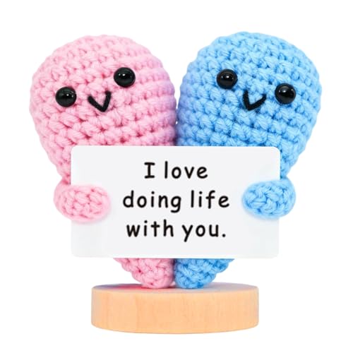 Romantic Valentine's Day Gifts for Boyfriend Girlfriend Husband Wife Crochet Heart Decoration for...