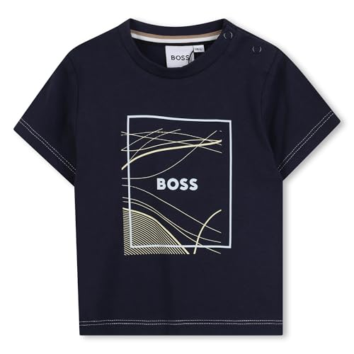 BOSS J52466 Camiseta, Carga Azul, 12 Meses para Bebés