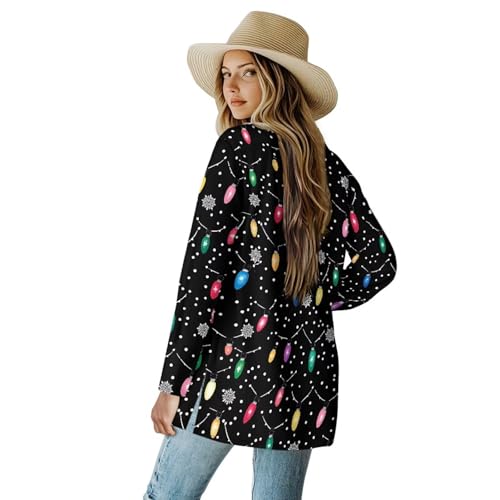 Image of Womens Open Fron Cardigan Sweaters Long Sleeve Tops Daily Coats