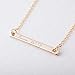 Petite Boutique Your Name Bar Necklace 16K Gold Plated Machine Engraving Personalized Gift Charms Necklace for Wedding Graduation Anniversary Best Graduation Day Gift