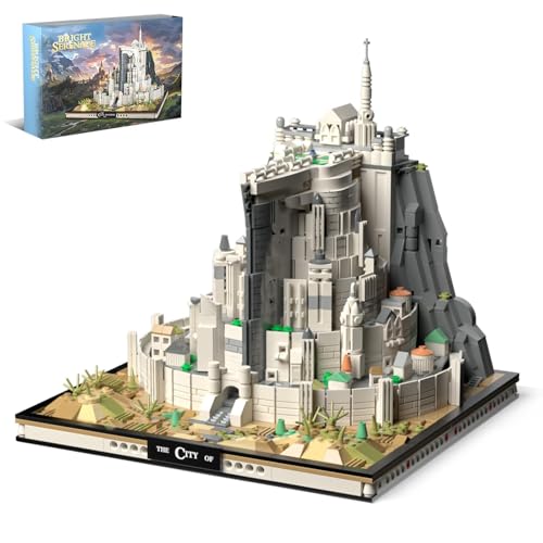 Image of MOC Castle Architecture Mini Building Block Set with Light, Compatible with Lego Ideas STEM Building The City Lord Set for Adult Film Fans,STEM Christmas Birthday Gift Toy for Boy Kids 8-14 1680PCS