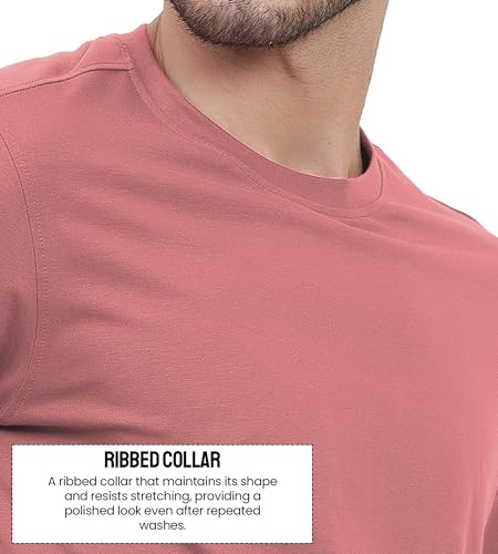 Image of Freecultr Truly Classic Organic Men's Cotton T-Shirt | Solid Round Neck Half Sleeve | Plain Stylish t Shirts | Regular Fit | Casual Comfortable T Shirt for Man