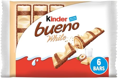 Kinder Bueno White Chocolate Bars Pack of 3 x 2 (6 Bars)