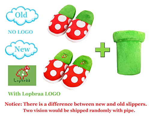 Lopbraa Piranha Plants Plush Funny Slippers Loafer with Pipe Pot Holder Funny Gifts for Women Mens Teens (Piranha Plants)2