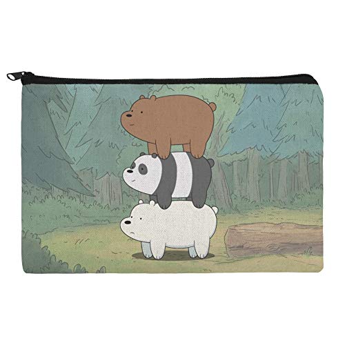 We Bare Bears Bear Stack Makeup Cosmetic Bag Organizer Pouch