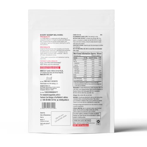 Image of GNC Pro Performance Pure Micronized Creatine Monohydrate | 50 gm | Blueberry | Instantized | Fuels Muscles | Increase Muscle Mass | Rapid Absorption | Lab Tested | Boosts Athletic Performance | Imported