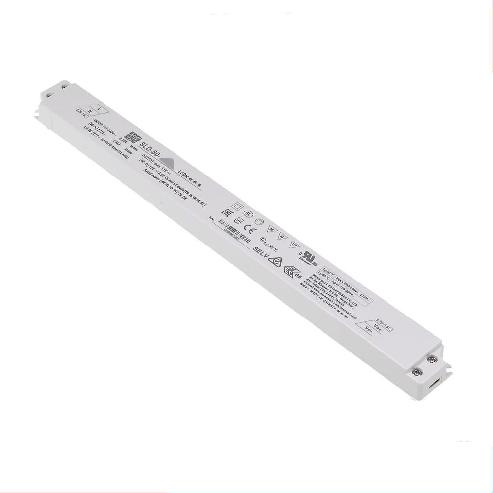 Mean Well SLD 80W 3.3A LED Driver Single Output SLD-80-24 Switching Power Supply Converter Transformer with IP67 PNC Constant Voltage/Current Ultra Thin Design