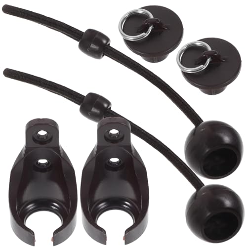 Angoily 1Set Bungee Cord Curtain Bracket Set Durable Elastic Rope Buckle for Blinds Shades Multi Function Curtain Supplies Ceiling Track Bracket Replacement Reliable Indoor Outdoor Use