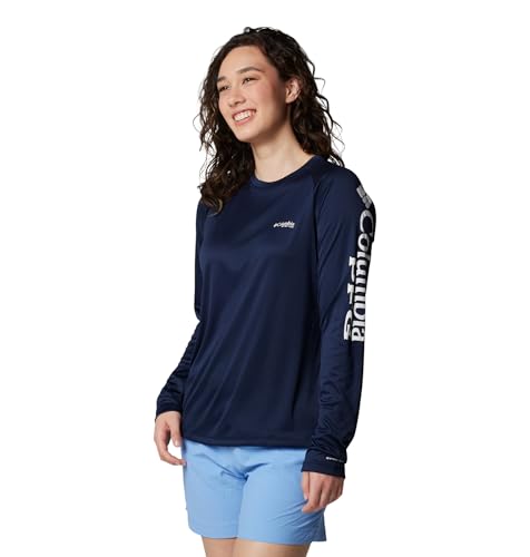 Columbia Damen Tidal Tee II Langarm, Collegiate Navy/White Logo, 3X – Ansicht 5