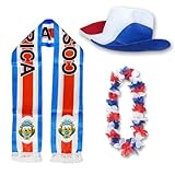 Sonia Originelli Fan-Set Costa Rica Fan-Set 1 XL - Costa-ricanische Fanartikel EM WM Fußball Party Karneval