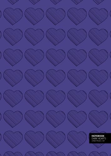 Dark Hearts Notebook - A4: (Purple Edition) Fun notebook 192 lined pages (A4 / 8.27x11.69 inches / 21x29.7cm)