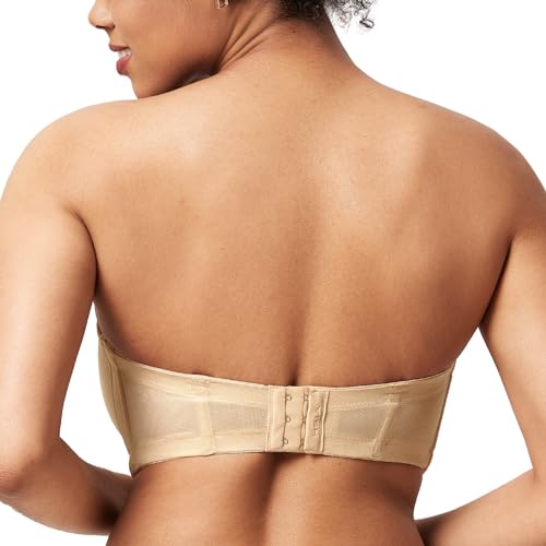 Image of HSIA Strapless Bras for Women Large Bust Non Slip Full Coverage Underwire Beige