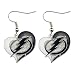Tampa Bay Lightning Swirl Heart Earrings