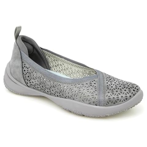 Jambu Women's Emma Ballet Flat, Gunmetal Shimmer, 11 Cover