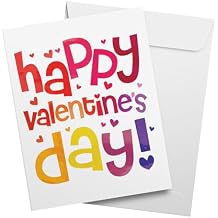 Happy Valentines Day Big Valentines Day Greeting Cards and Envelopes 8.5 x 11 Extra Large Jumbo Valentine Card, Huge Oversized Cards for Husband, Wife, Boyfriend, Girlfriend 2 per Pack