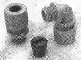 Woodhead Oval Hole Mesh Cord Grip, 1/2" NPT, 0.218-0.421" Cable, Grey Nylon, Cable Strain Relief, Pushbutton, Enclosures