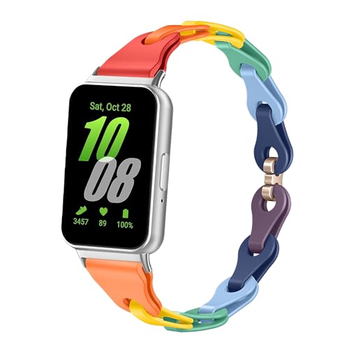 Gheper Slim Fit Armbänder kompatibel mit Samsung Galaxy Fit3 [2024] SM-R390 Smartwatch-Armband weiches Silikon Sport-Armband Ersatz für Galaxy Fit3 [2024] SM-R390 Damen