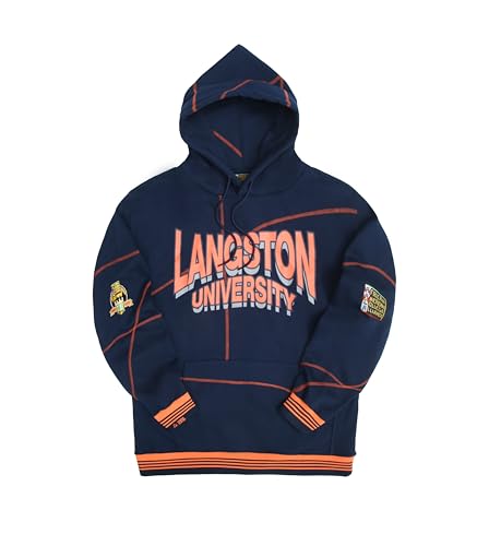 Langston University Sweatwear Men's Heavyweight Hoodie - Premium Fleece, Conehead Hood, AACA Embroidery