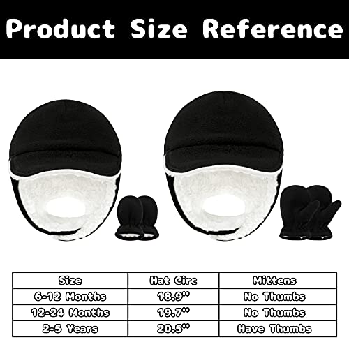 Infant Winter Hat And Mitten Set Baby Boy Hats Baby Winter Hat With Visor Baby Boy Winter Hat Infant Hat Baby Mittens Black #TOP1
