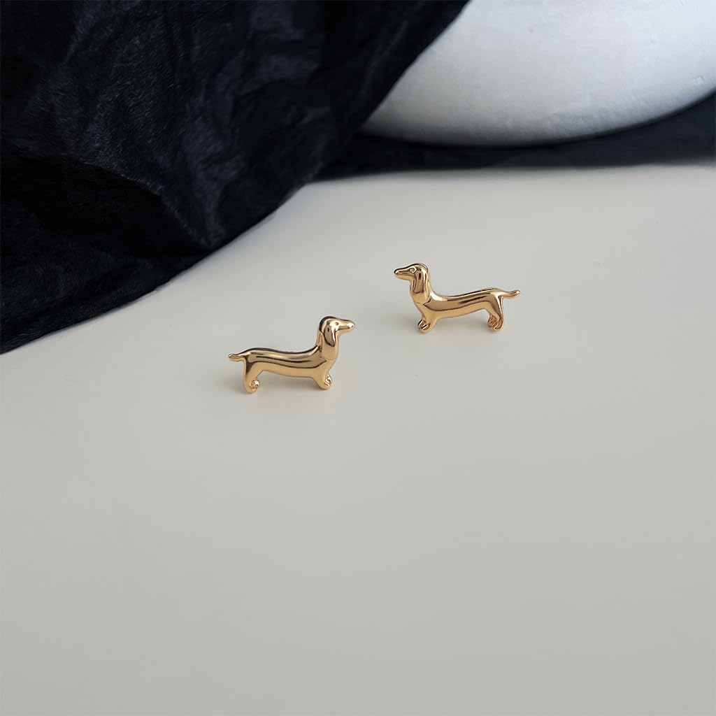 Dachshund Dog Stud Earrings Cute Tiny Puppy Animal Pet Cartilage Studs Earring for Women Daughter Friend Lovely Birthday Jewelry - Image 3