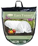 Tierra Garden 50-5060 Haxnicks Easy Fleece Tunnel Garden Cloche, Cover and Protect Plants from Harsh Weather, Animals, and Pests, Fleece Dome for Your Garden