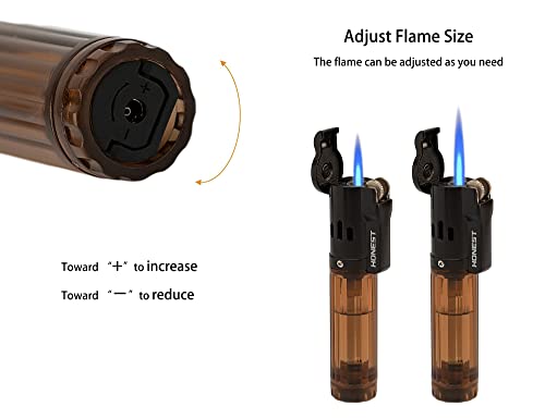 Encendedor antorcha recargable con llama simple miniatura 5
