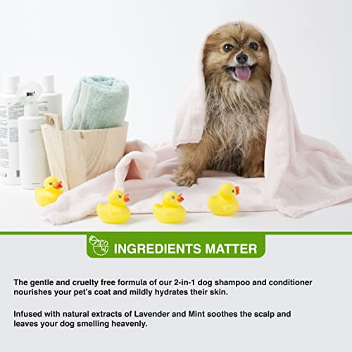 Pure And Natural Pet Usda Certified Organic 2-In-1 Grain Free Shampoo & Conditioner (Lavender & Mint) 16 Oz. #TOP4