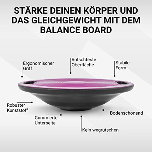 MSPORTS Balance Board Premium mit 40 cm Durchmesser für Training