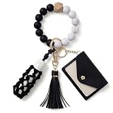 BIHRTC Keyring Wallet Keychain Silicone Beads Bracelet Wristlet