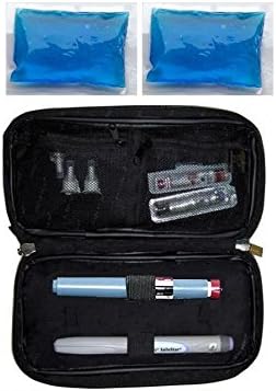 INSULIN COOLER TRAVEL CASE with Insulated Panels / Insulin Cooler keeps diabetes medication cool /Insulated Epipen Case /Includes 2 Ice Packs (pens & vials not incl) /Medical FREEZE-AND-GO pouch - Image 4
