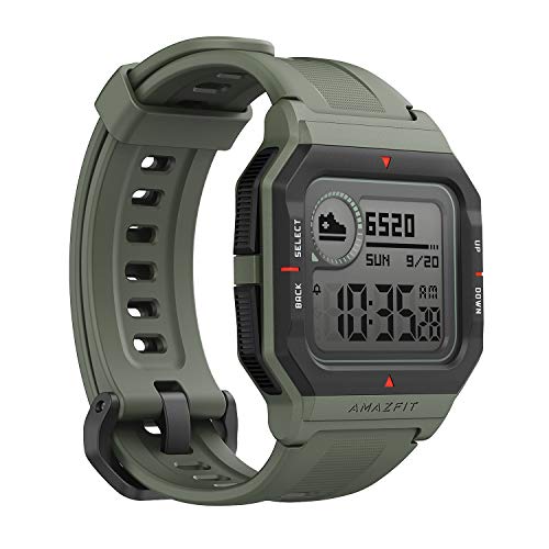 Image of Amazfit Neo Smart Watch, Retro Design, 28-Day Battery Life, Always-on Display, 5ATM Water Resistant, Lightweight, 4 Physical Buttons, Heart Rate, Sleep Monitor (Green)
