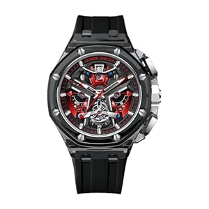 Watches for Men, Cool Dress Watch 30ATM Luminous Design, Big Face Fashion Quartz Black Watch, Casual Wrist Watch Unique Gifts for Men