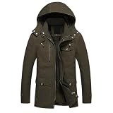 HELLORSOON Veste Polaire Homme Veste De Pluie Homme Manteau Homme Gothique...