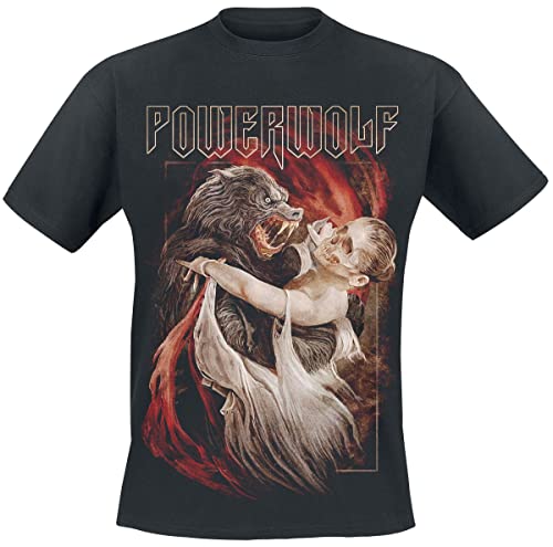 Powerwolf Dancing with The Dead Homme T-Shirt Manches Courtes Noir L Cover