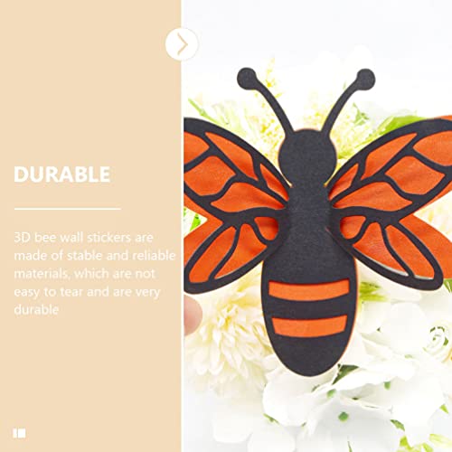 Ganazono Baby Shower Decorations 1 Set 3D Bee Wall Stickers Bumblebee Decor Removable Mural Decals Honey Bee Wall Decor For Home Nursery Bedroom Office Black Orange Snowflake Window Clings #TOP6
