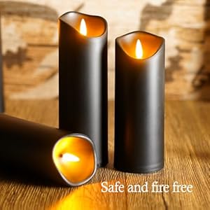 Flickeringflamelesscandlesbatteryoperatedacrylicledpillarcandleswithremotecontrolandtimersetof9black Urban Country Home Decor Flickering flameless candles battery operated acrylic led pillar candles with remote control and timer set of 9 black urban country home decor