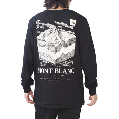 [�U�m�[�X�t�F�C�X] THE NORTH FACE T�V���c ���� ����T �o�b�N�v�����g M L/S Tee Topographic �����Y �g�b�v�X EU���C�� [NF0A89DR] XL BLACK [���s�A���i]