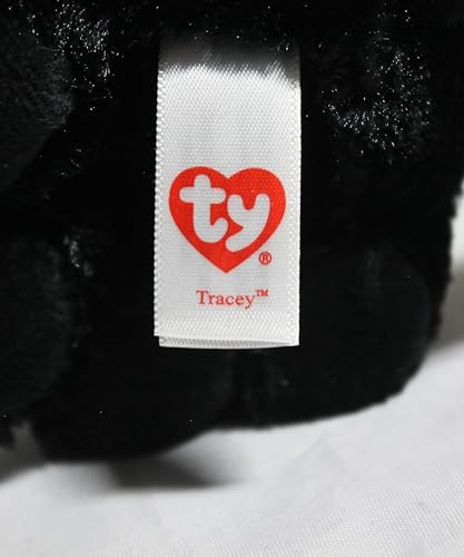 Ty 37191 - Tracey, Hund mit Glitzeraugen, Beanie Boos, 15 cm, schwarz,