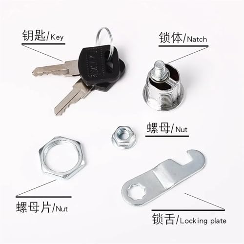 Serrure pour meuble 30mm à ouverture multiple avec clés pour porte d'armoire