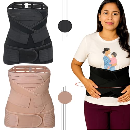 Image of Upyogaa 3-in-1 Postpartum Belly Band Full length - Abdominal Belt for Post-Pregnancy Recovery 1 Year Warranty (3XL)