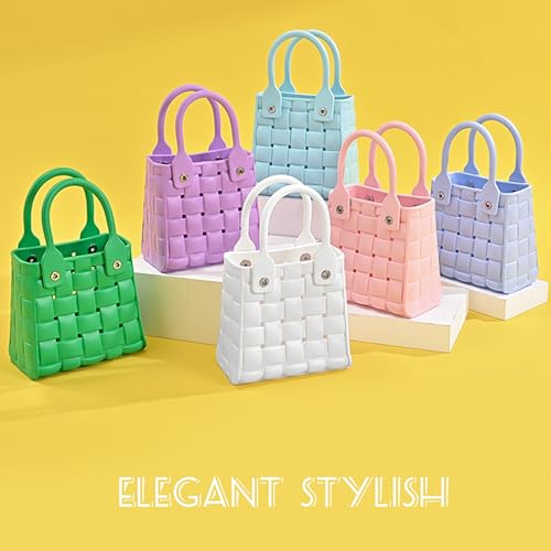 EURYNOME Mini Rubber Tote Bag EVA Beach Handbag Waterproof Open Beach Bag with Holes For DIY Travel3