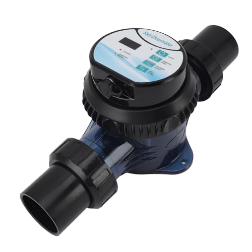 Riuulity Clorinador de Agua Salada, Máquina de Sal de Piscina con Protección de Agua Experiencia de Aplicación Profesional Generación Eficiente en Energía (ECR04)