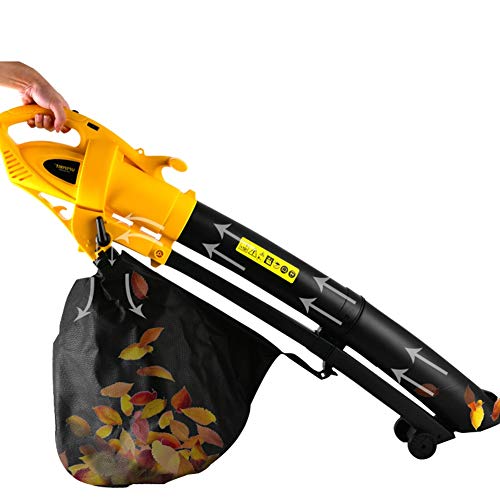 2 in 1 Garten Blatt Blower Vacuum 3000W, elektrische Haartrockner Reiniger Werkzeuge Zerkleinerer 35L Blattes, Hausstaub Blätter Schneeräumgeräte