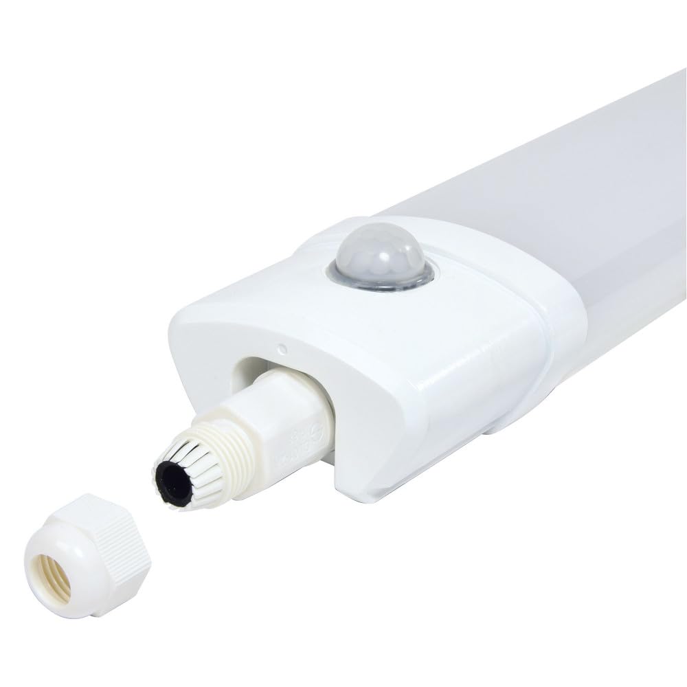 Gefom REGLETTE ETANCHE IP65 LED INTEGREE AVEC DETECTEUR, 120CM, 24W 2160 LM, CONNEXION AUTO