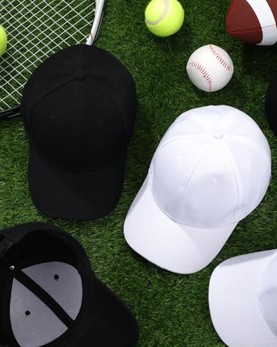 Image of Foaincore 36 Pack Blank Baseball Cap Bulk Adjustable Back Strap Sublimation Hats Plain Unisex Trucker Hat for Men Women