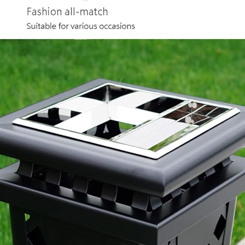 Mülleimer für den Außenbereich, großer Mülleimer aus Eisen, hohl, gewerblicher Mülleimer für Flur, Straße, Terrasse, Abfalleimer für den Außenbereich – Bild 8