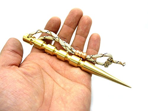 Marlin Spike Fid - Brass - Knotting Tool Marlinspike Rope Splicing Spike - Hand Machined In The Usa - Gifts For Men #TOP3