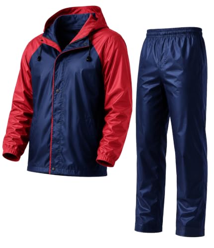 Image of Mens Eluxia Waterproof Reversible Raincoat for Men (IN, Alpha, M, Council Blue)