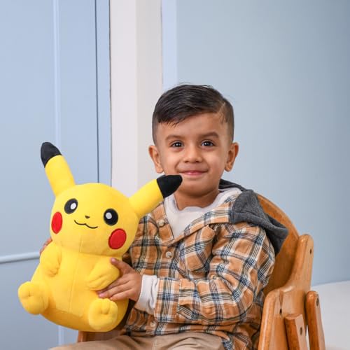 Image of Mirada Pokemon Pikachu Soft Plush Toy - 30cm | Official Licensed Stuffed for Kids, Boys & Girls | Super Soft Cuddly Character Toy for Fans | Ideal for Birthday Gifts /Christmas /Diwali