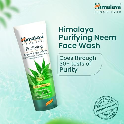 Image of Himalaya Purifying Neem Face Wash|Clears and Prevents Pimples & Acne|Made with 5 parts of Neem|New & Best Ever clinically Proven formula|Gently Cleanses|For men and women|150 ml (Pack of 1)